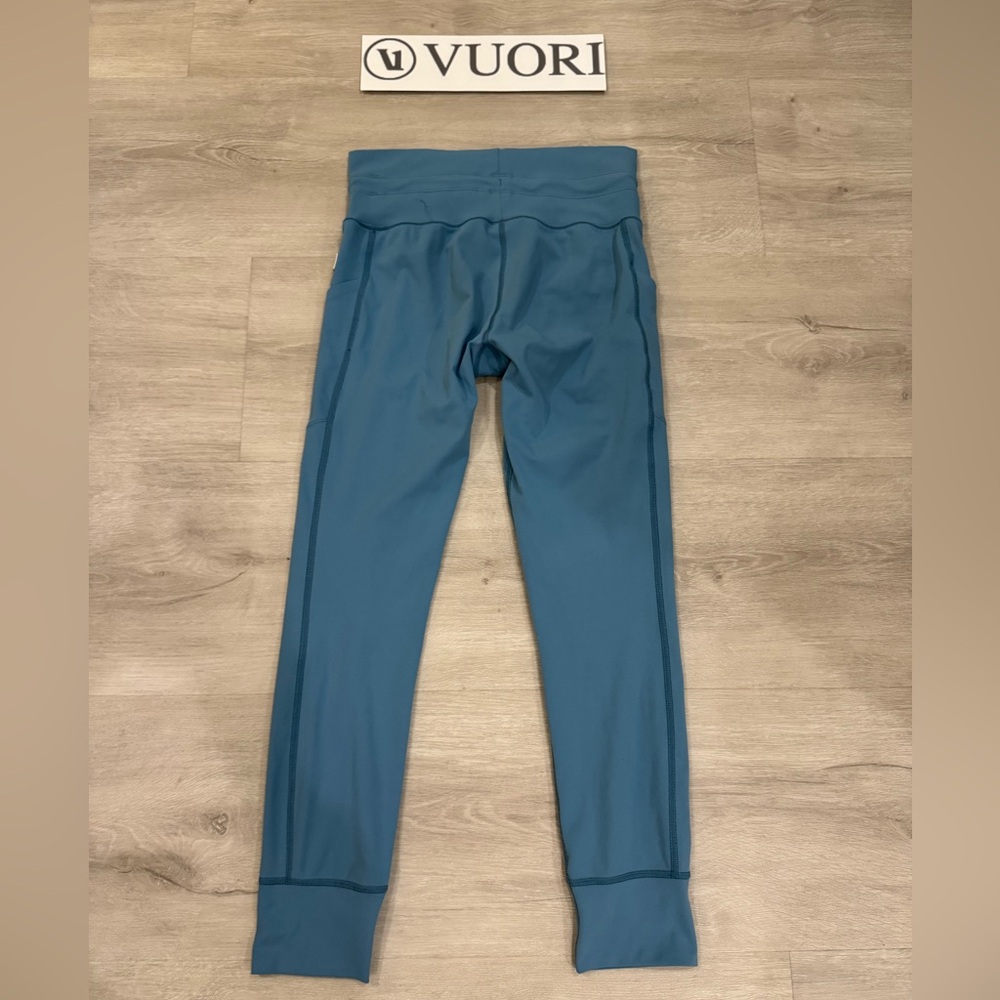 VUORI Daily Pocket Leggings Blue 7/8 Cuffed Ankle Drawstring Waist - S - Picture 5 of 7